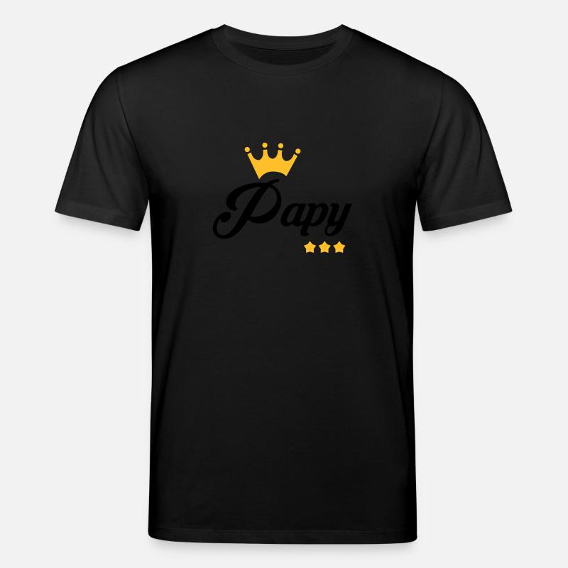 Papy Papi Grand-Père Retraite famille - T-shirt bio CREATOR Stanley/Stella Unisexe - noir