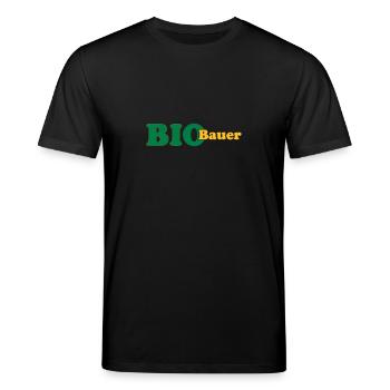 Bio Bauer Landwirt T-Shirt - Stanley/Stella Unisex Bio-T-Shirt CREATOR  - Schwarz - Vorne - Alina (178cm) & Michal (187cm)