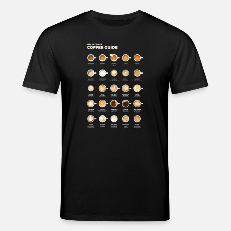 Ultimate Espresso Coffee Chart - Stanley/Stella CREATOR Unisex Organic T-Shirt - black