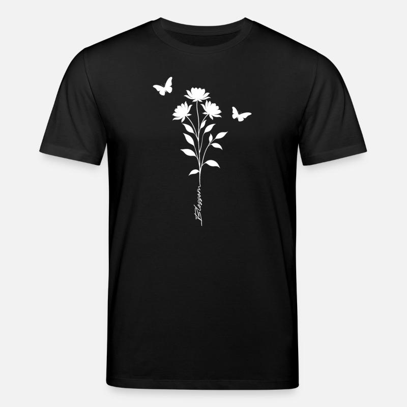 Silhouette de papillons floraux - T-shirt bio CREATOR Stanley/Stella Unisexe - noir