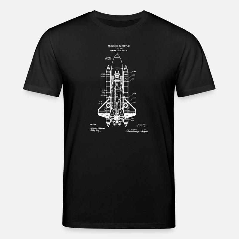 Space Shuttle-Bauplan - Stanley/Stella Unisex Bio-T-Shirt CREATOR  - Schwarz