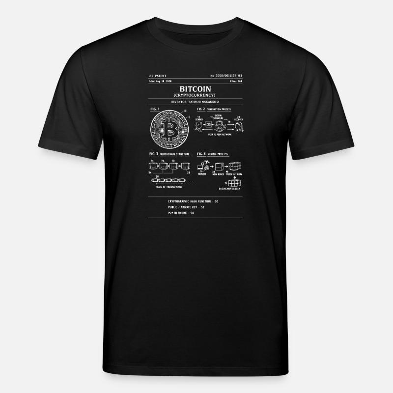 Bitcoin Schematic: Crypto Flow Diagram - Stanley/Stella CREATOR Unisex Organic T-Shirt - black
