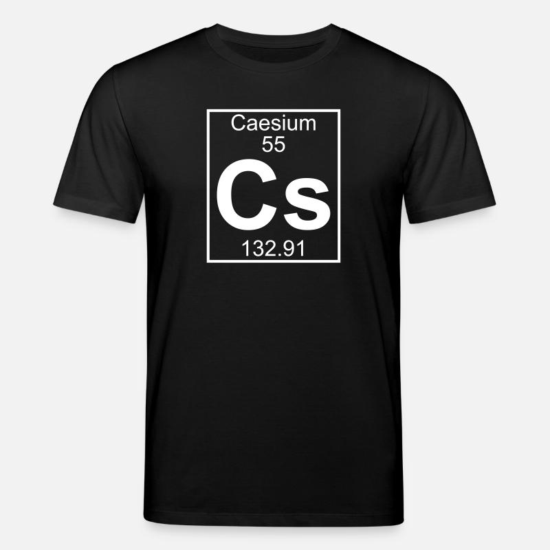 Caesium (Cs) (element 55) - Stanley/Stella CREATOR Unisex Organic T-Shirt - black