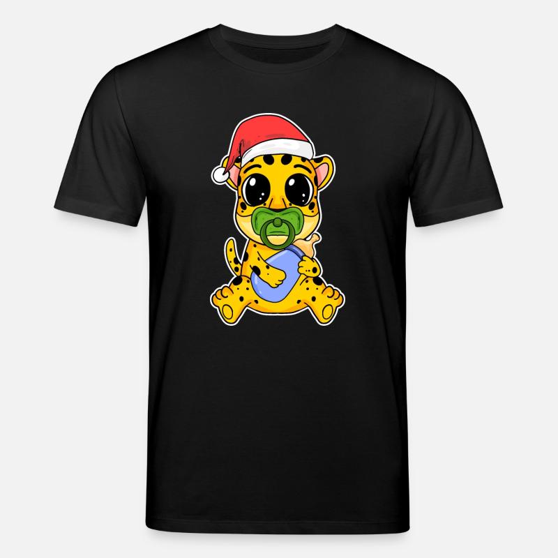 Bébé guépard Noël - T-shirt bio CREATOR Stanley/Stella Unisexe - noir