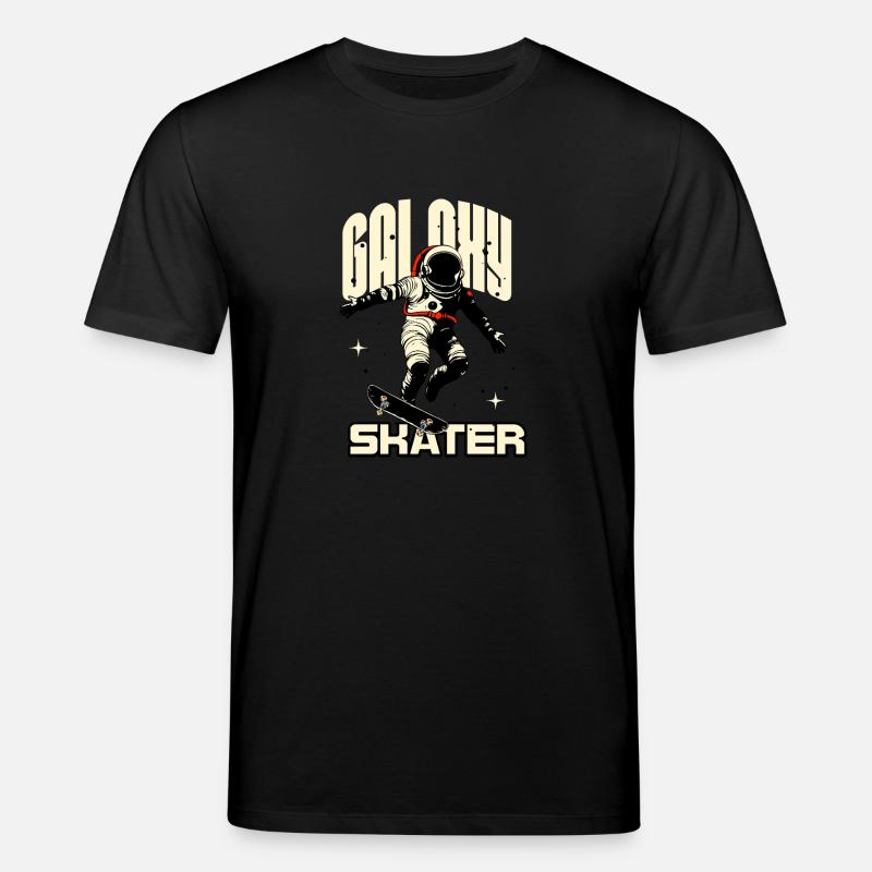 Patineur Galaxy dans l’espace - T-shirt bio CREATOR Stanley/Stella Unisexe - noir