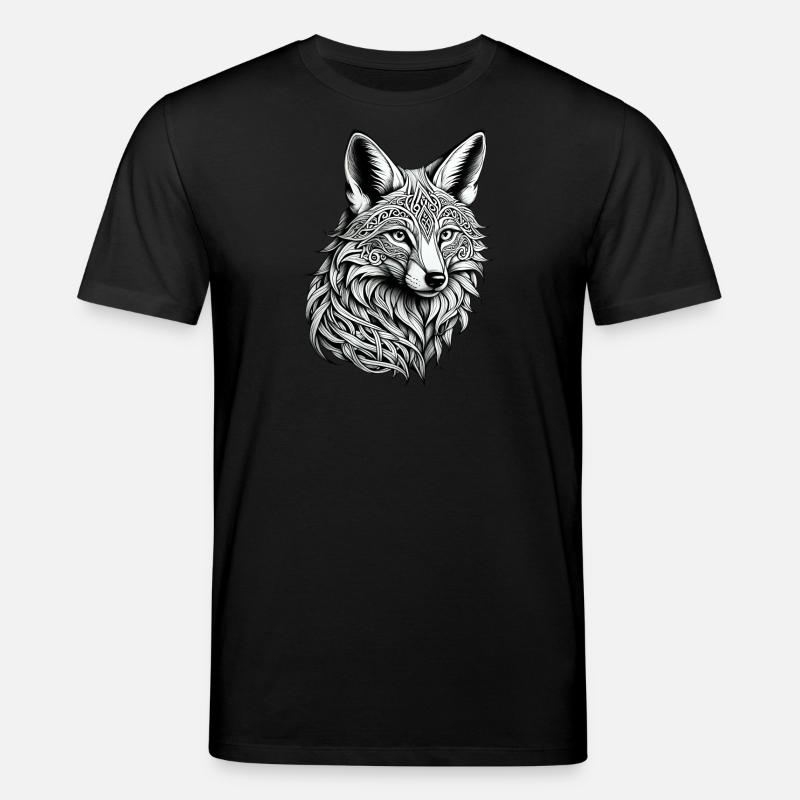 Renard celtique - T-shirt bio CREATOR Stanley/Stella Unisexe - noir