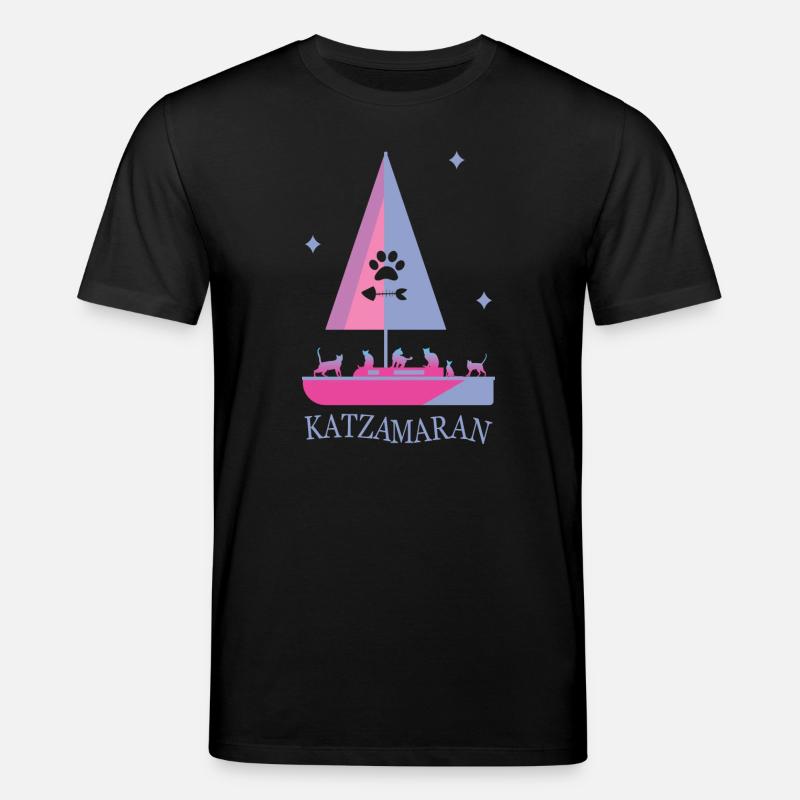 Katzamaran Boot - Stanley/Stella Unisex Bio-T-Shirt CREATOR  - Schwarz