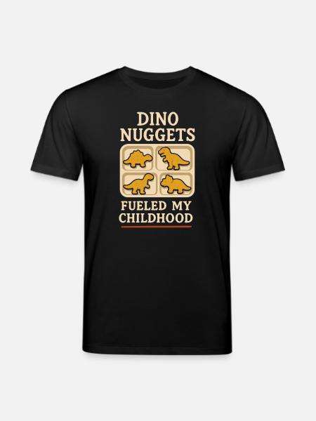Dino Nuggets Nostalgia Funny Snack Dinosaur - Stanley/Stella CREATOR Unisex Organic T-Shirt - black