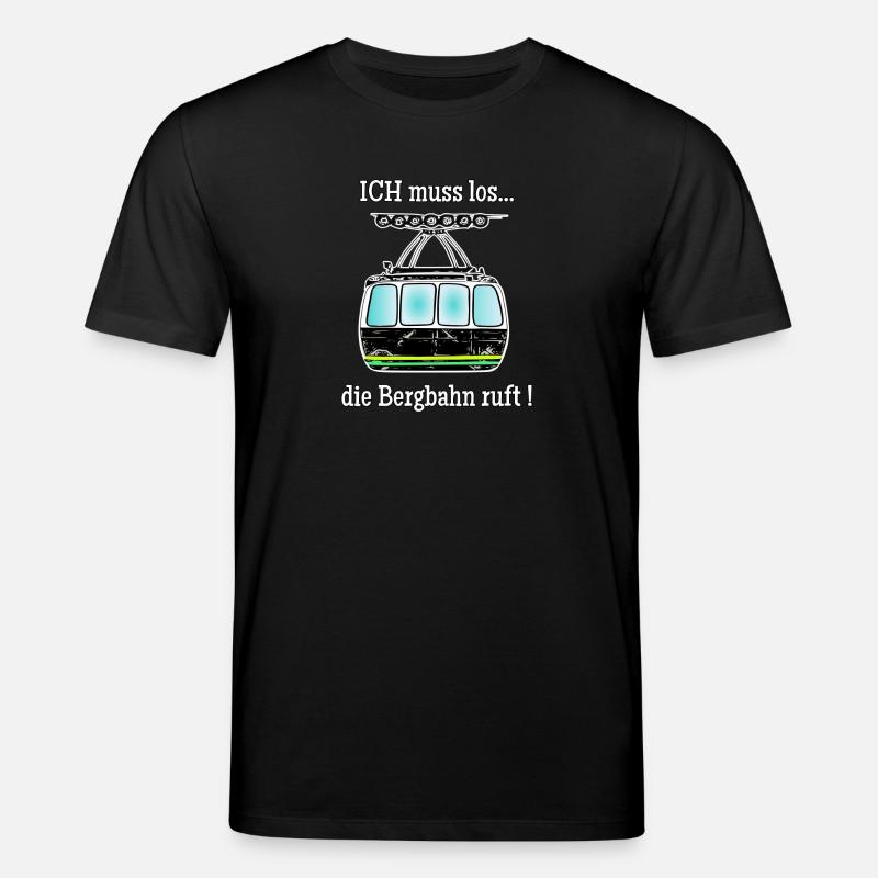 die bergbahn ruft - Stanley/Stella Unisex Bio-T-Shirt CREATOR  - Schwarz