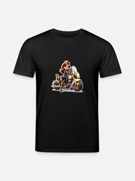 Princess on motorcycle - Stanley/Stella CREATOR Unisex Organic T-Shirt - black