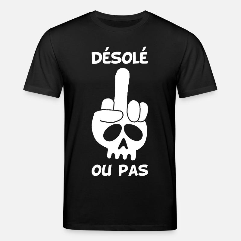 Crâne blanc malpoli - T-shirt bio CREATOR Stanley/Stella Unisexe - noir