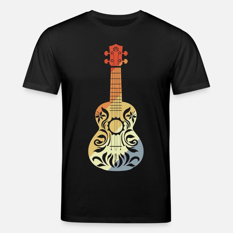 Ukulélé Graphique Rétro - T-shirt bio CREATOR Stanley/Stella Unisexe - noir