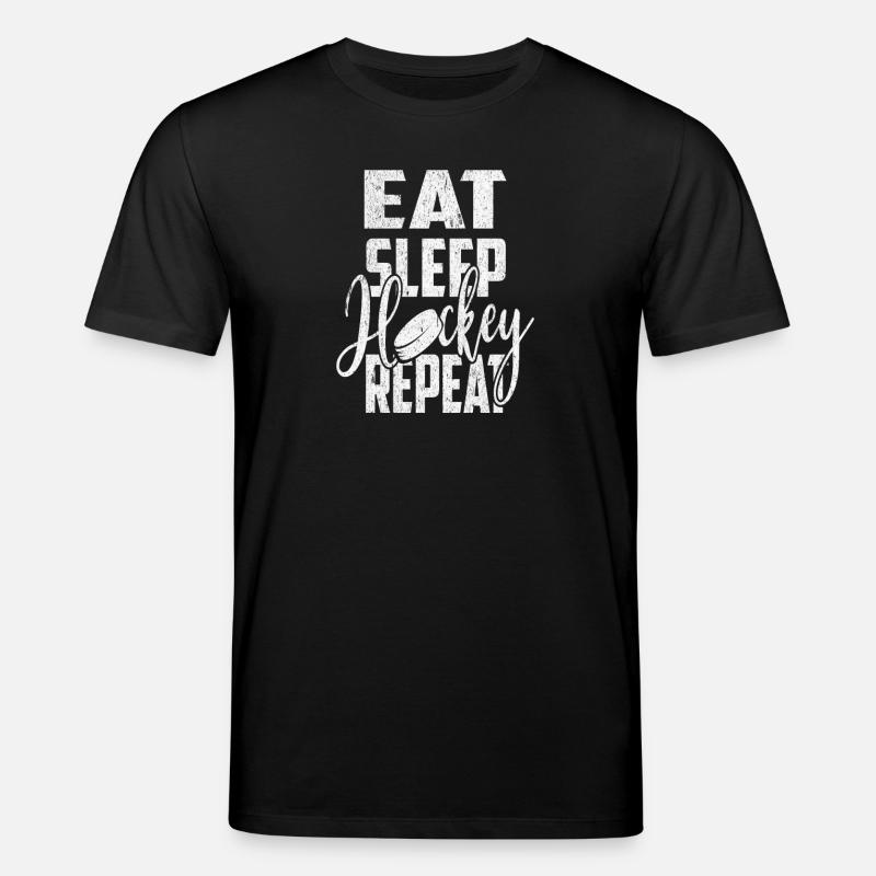 Manger dormir hockey Répéter - T-shirt bio CREATOR Stanley/Stella Unisexe - noir