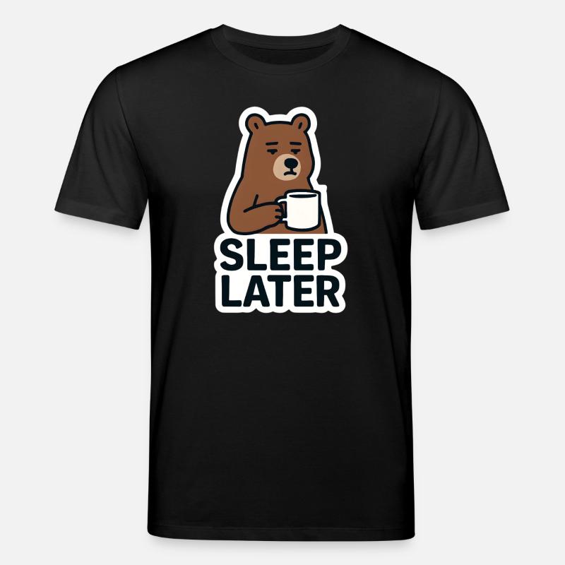 Bär Ruhiger Schlaf Später Illustration - Stanley/Stella Unisex Bio-T-Shirt CREATOR  - Schwarz