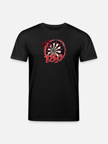 Dart Dartpfeil Darts 180 Dartboard Triple - Stanley/Stella CREATOR Unisex Organic T-Shirt - black