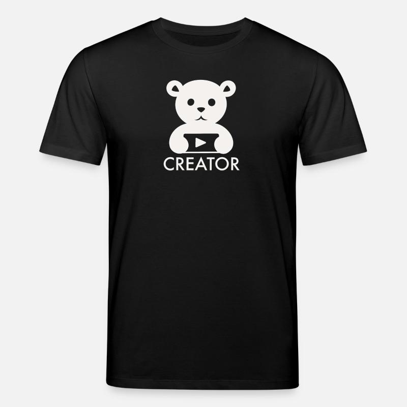 Teddybär Creator YouTube - Stanley/Stella Unisex Bio-T-Shirt CREATOR  - Schwarz