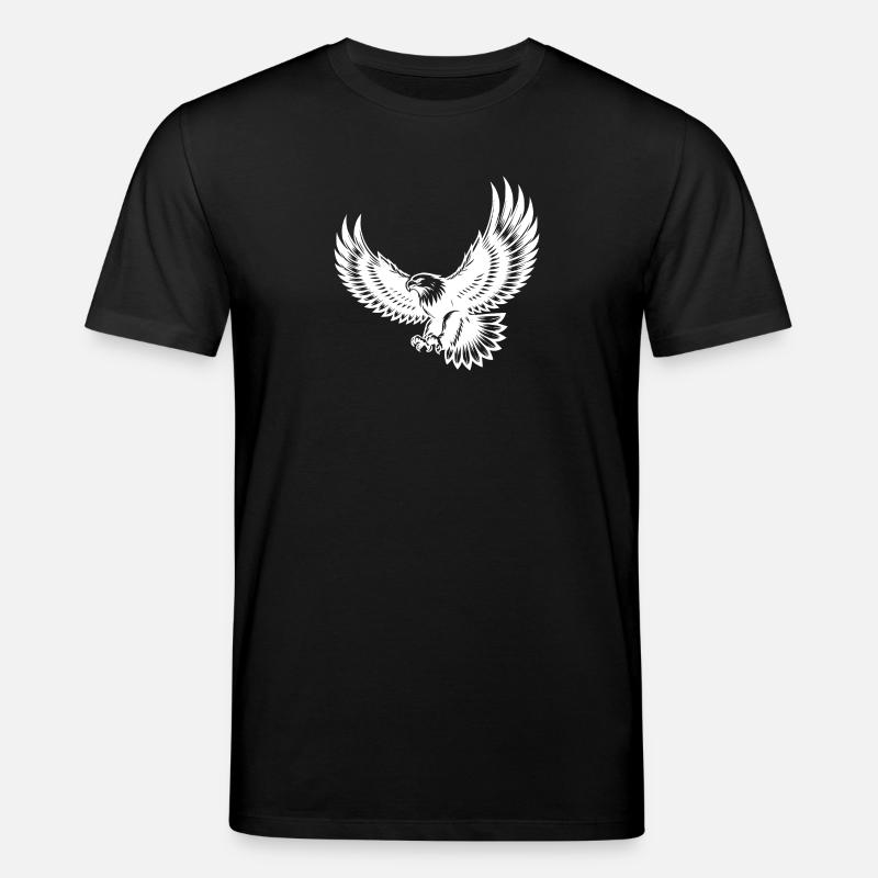 Aigle expressif aux ailes déployées - T-shirt bio CREATOR Stanley/Stella Unisexe - noir
