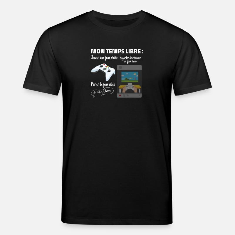Mon temps libre : 100% gaming - T-shirt bio CREATOR Stanley/Stella Unisexe - noir
