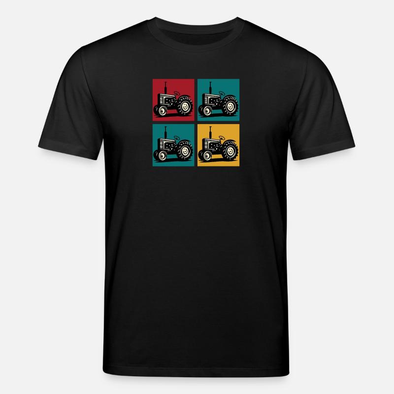 Retro-Oldtimer-Traktor - Stanley/Stella Unisex Bio-T-Shirt CREATOR  - Schwarz