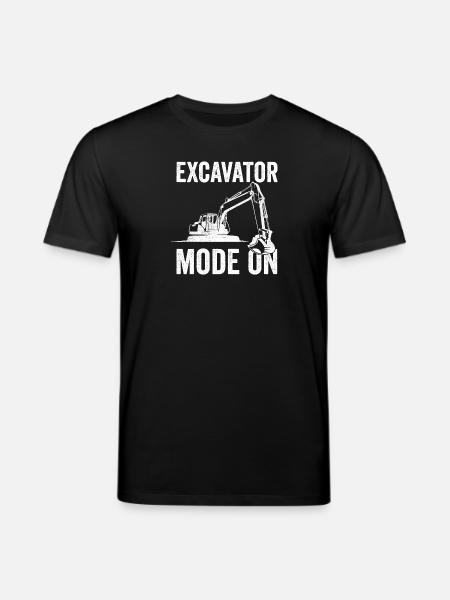 Excavator Construction Worker - Stanley/Stella CREATOR Unisex Organic T-Shirt - black