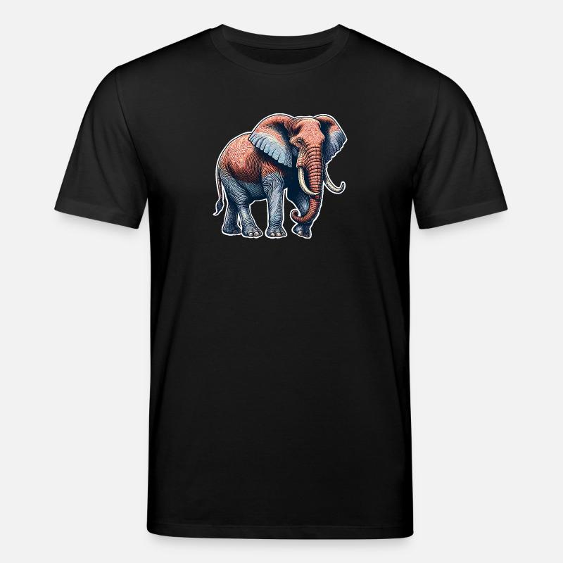 Elefant - Stanley/Stella Unisex Bio-T-Shirt CREATOR  - Schwarz