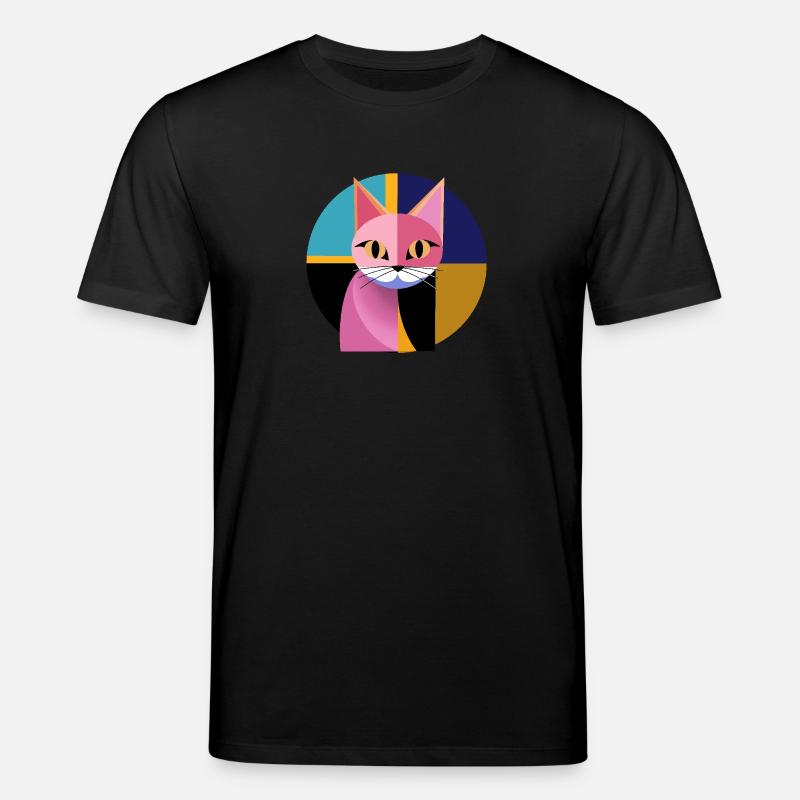 Katze Kunstform - Stanley/Stella Unisex Bio-T-Shirt CREATOR  - Schwarz