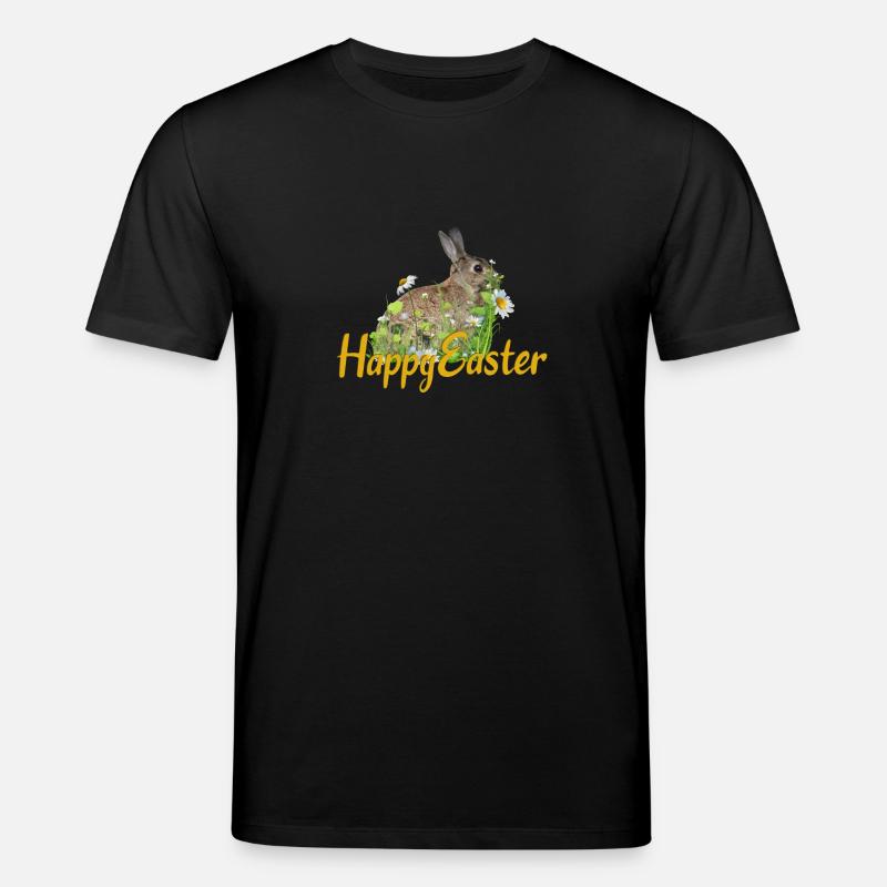 Happy Easter rabbit - Stanley/Stella CREATOR Unisex Organic T-Shirt - black