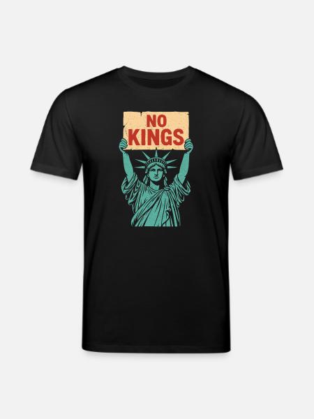 No Kings Patriotic Anti-Monarchy Liberty USA - Stanley/Stella CREATOR Unisex Organic T-Shirt - black