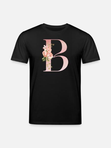 B Florale Pastel - T-shirt bio CREATOR Stanley/Stella Unisexe - noir