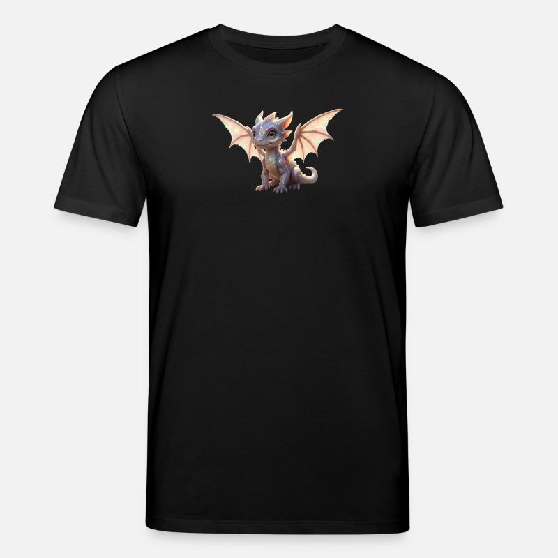 Irisdrache: Schillernder Flügeldrache - Stanley/Stella Unisex Bio-T-Shirt CREATOR  - Schwarz