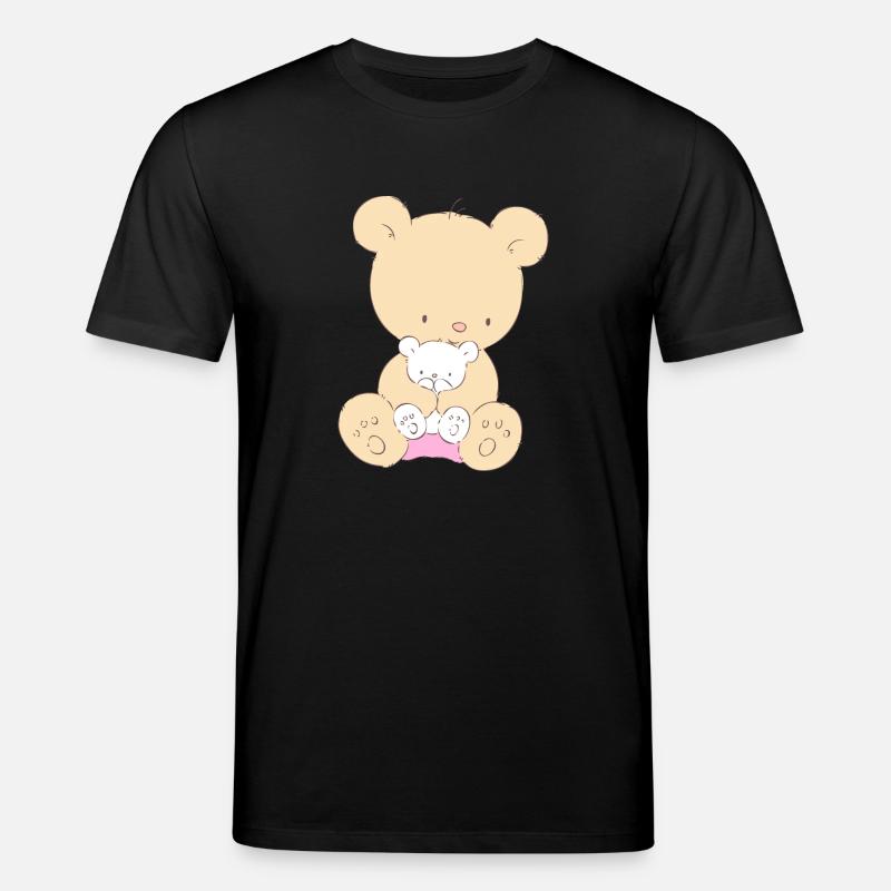 Bear with Teddy Bear - Stanley/Stella Unisex Bio-T-Shirt CREATOR  - Schwarz