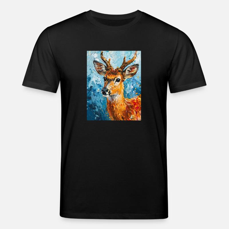 Image de cerf - T-shirt bio CREATOR Stanley/Stella Unisexe - noir