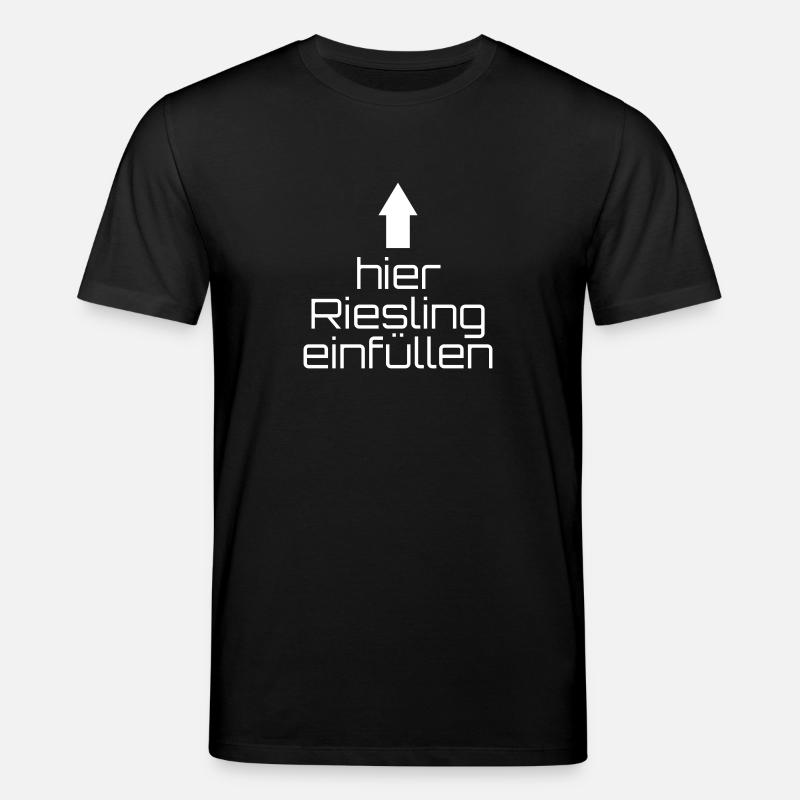 hier Riesling einfüllen - Stanley/Stella Unisex Bio-T-Shirt CREATOR  - Schwarz