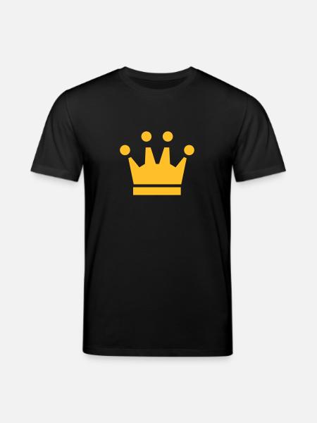 Crown Winner King Queen Princess - Stanley/Stella CREATOR Unisex Organic T-Shirt - black