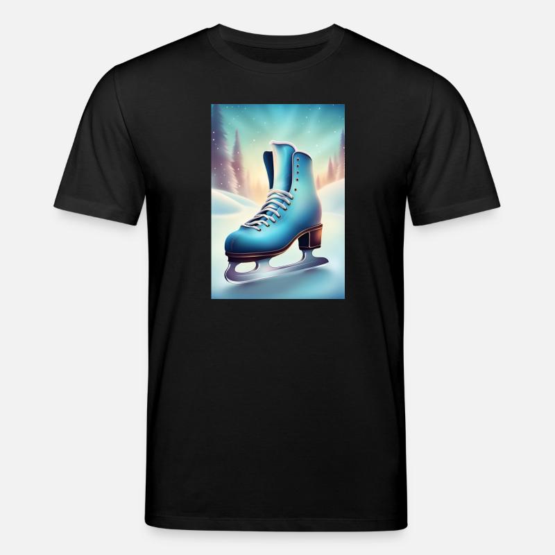 Winterliches Eiskunstlauf-Hobby - Stanley/Stella Unisex Bio-T-Shirt CREATOR - Schwarz