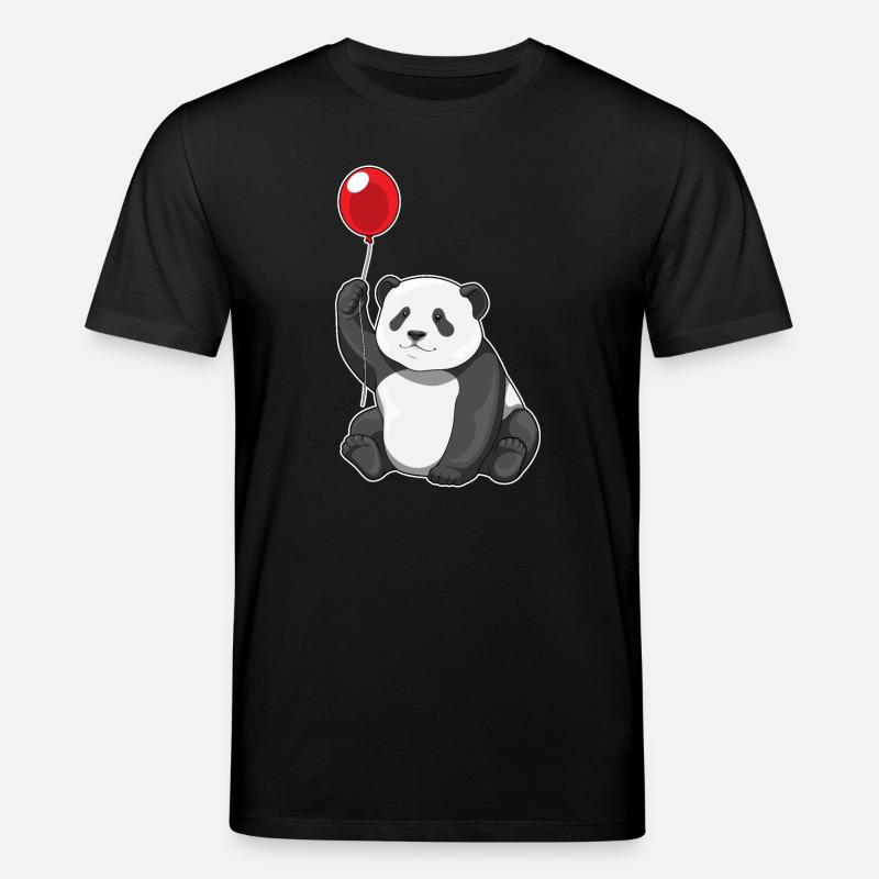 Panda Luftballon - Stanley/Stella Unisex Bio-T-Shirt CREATOR - Schwarz