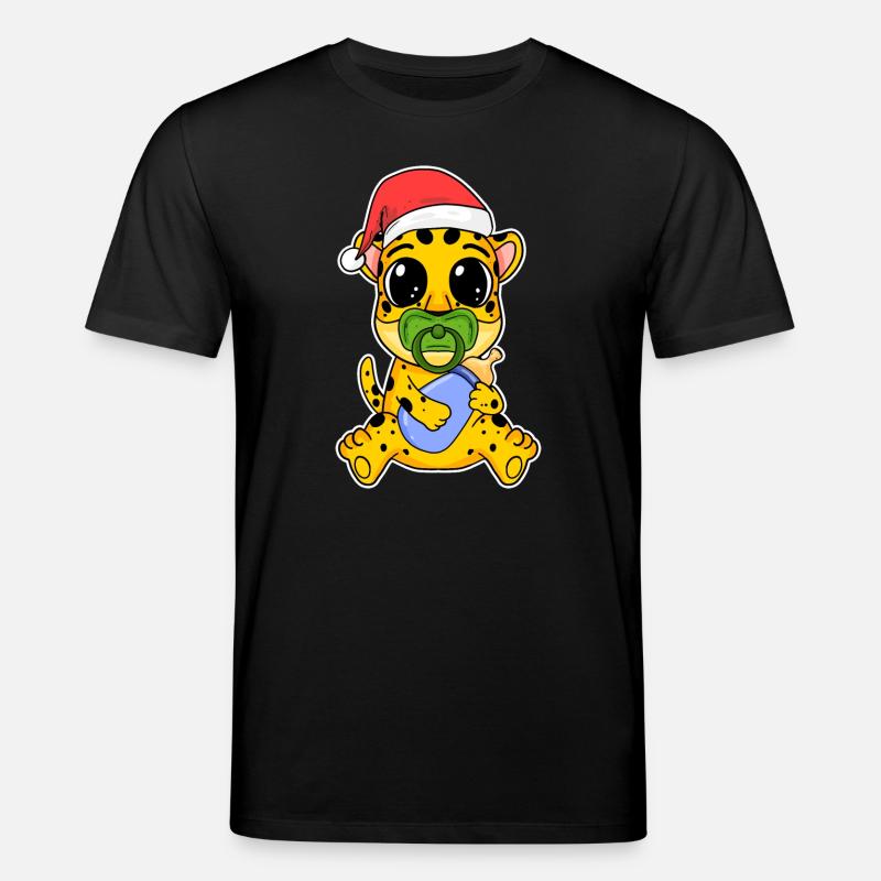 Bébé guépard Noël - T-shirt bio CREATOR Stanley/Stella Unisexe - noir