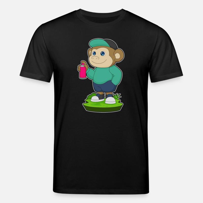 Affe Sprayer Sprühdose - Stanley/Stella Unisex Bio-T-Shirt CREATOR - Schwarz