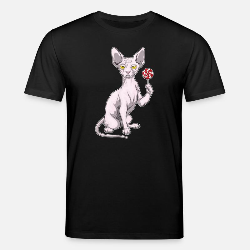 Sucette Chat Sphynx - T-shirt bio CREATOR Stanley/Stella Unisexe - noir