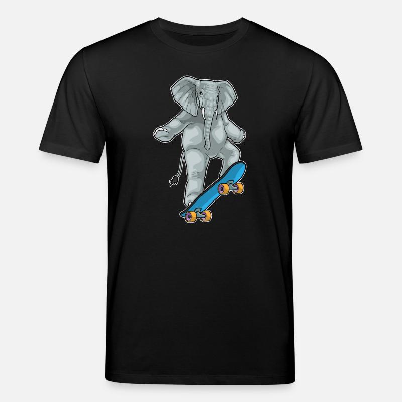 Elephant Skater Skateboard - T-shirt bio CREATOR Stanley/Stella Unisexe - noir