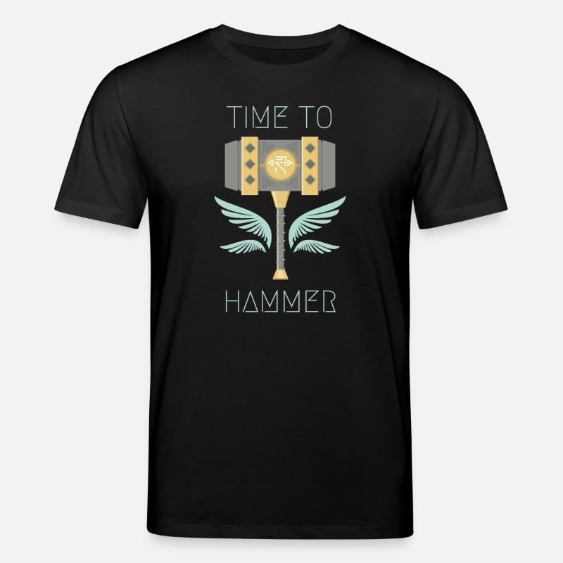 Time to Hammer - Stanley/Stella Unisex Bio-T-Shirt CREATOR  - Schwarz