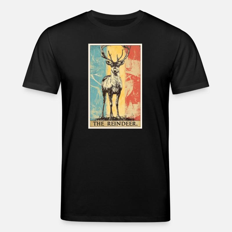 Rentiere Rentier - Stanley/Stella Unisex Bio-T-Shirt CREATOR  - Schwarz