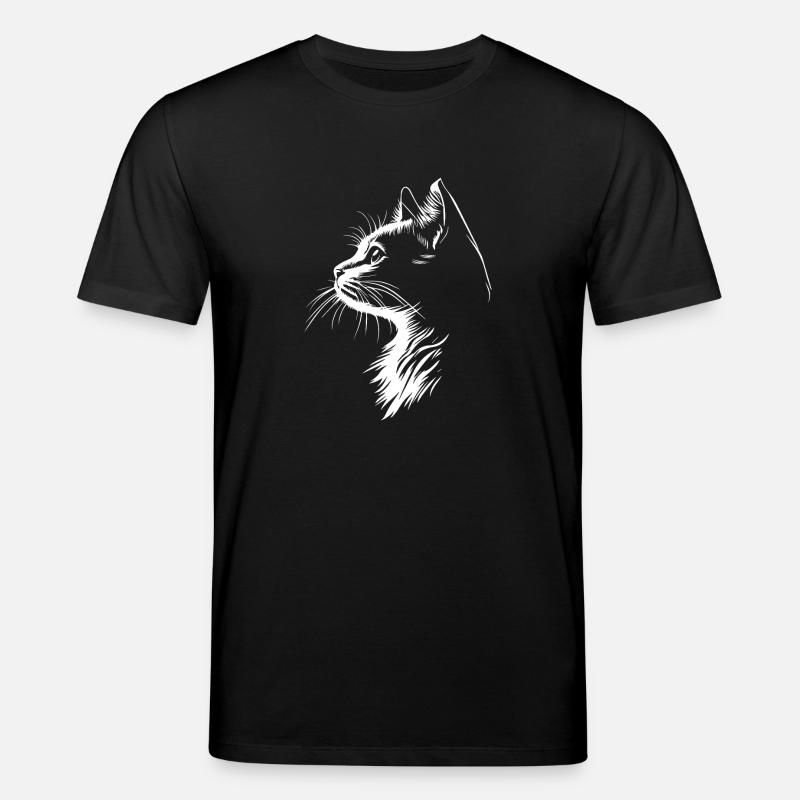 Katze Silhouette - Stanley/Stella Unisex Bio-T-Shirt CREATOR  - Schwarz