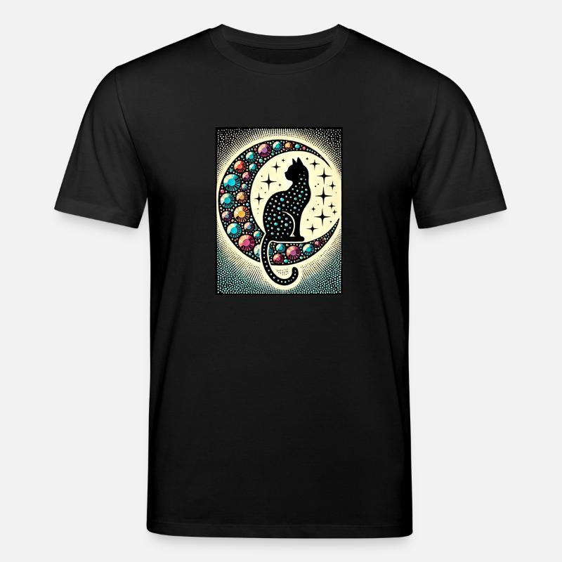 Schwarze Katze Luna - Stanley/Stella Unisex Bio-T-Shirt CREATOR  - Schwarz