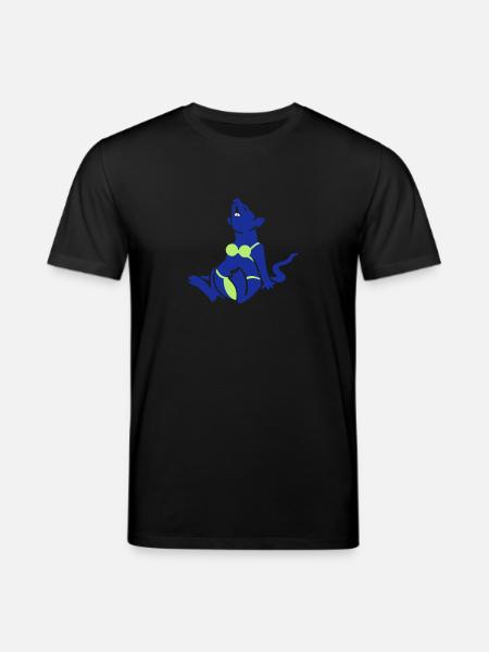rat en bikini / rat at the beach (3c) - T-shirt bio CREATOR Stanley/Stella Unisexe - noir