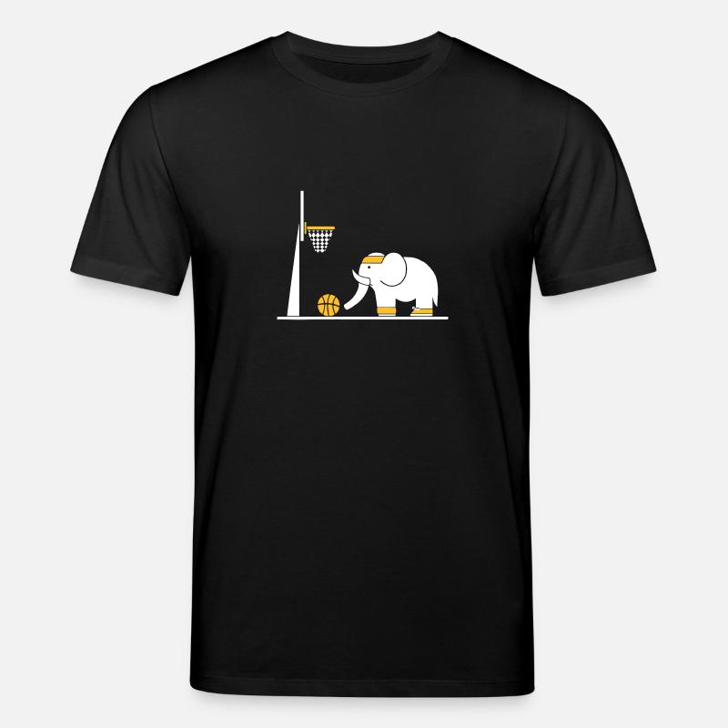 Elefant spielt Basketball - Stanley/Stella Unisex Bio-T-Shirt CREATOR - Schwarz