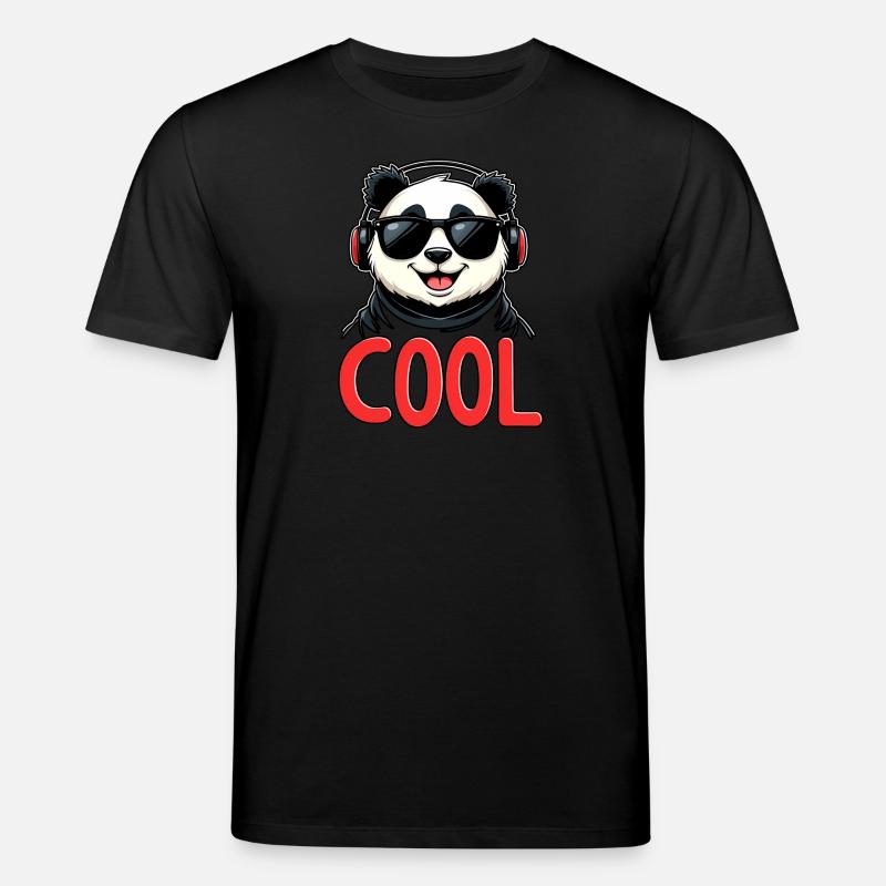 cooler Panda - Stanley/Stella Unisex Bio-T-Shirt CREATOR  - Schwarz