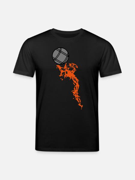 petanque ball flame Fire1 - Stanley/Stella CREATOR Unisex Organic T-Shirt - black