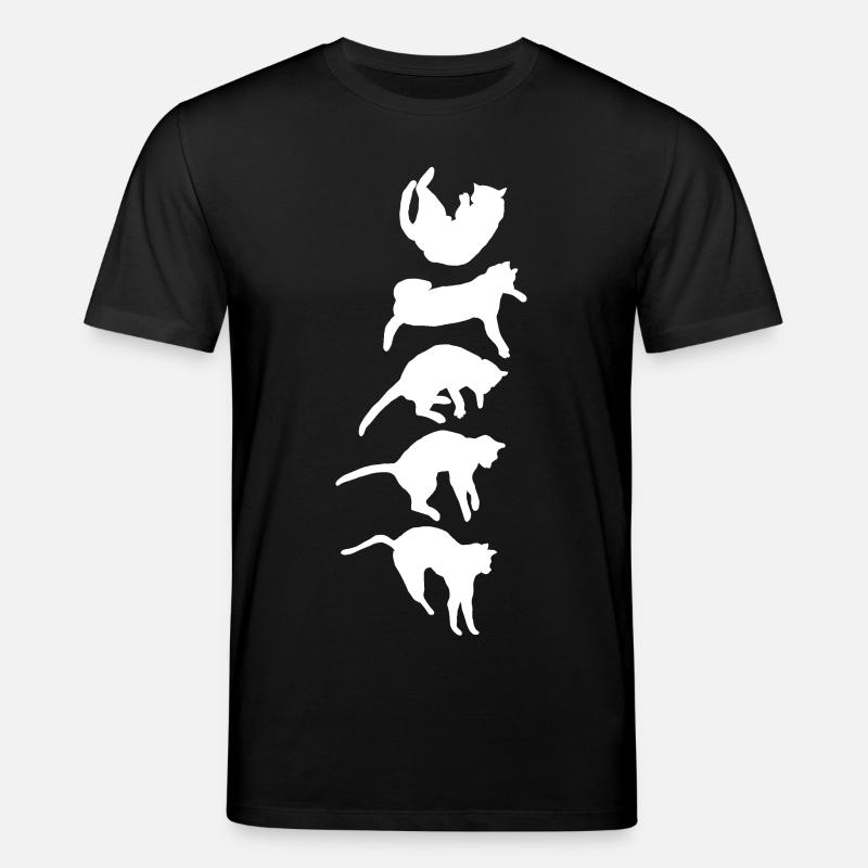 Aufrichtreflex der fallenden Katze - Stanley/Stella Unisex Bio-T-Shirt CREATOR - Schwarz