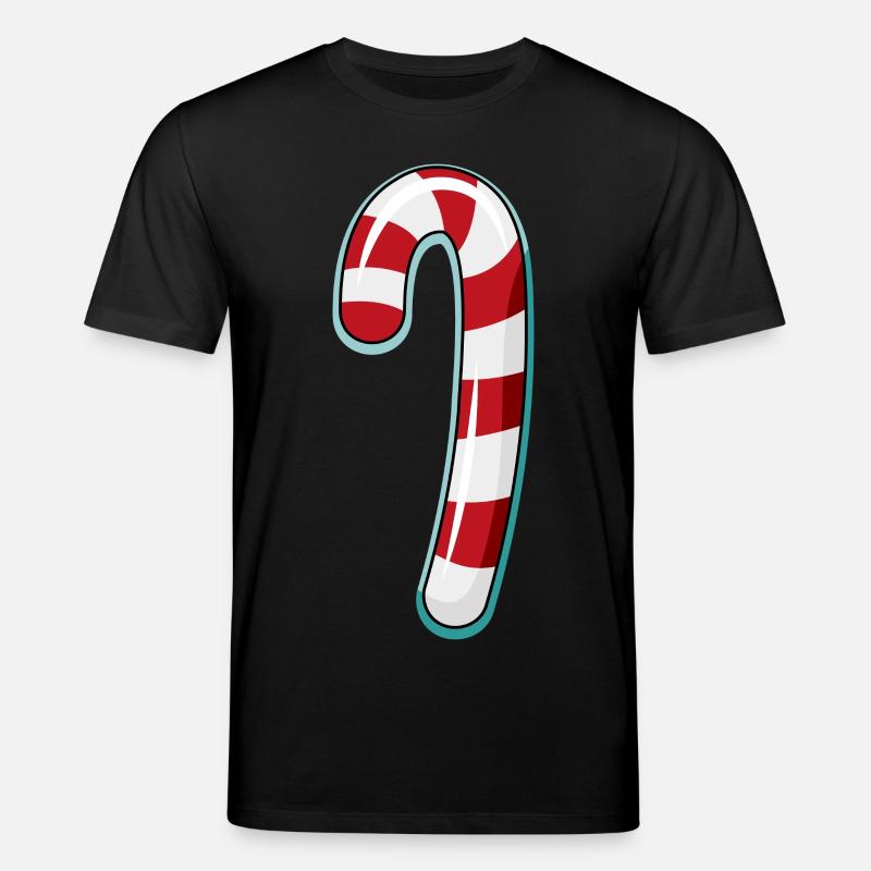 Conception rayée de canne de bonbon - T-shirt bio CREATOR Stanley/Stella Unisexe - noir